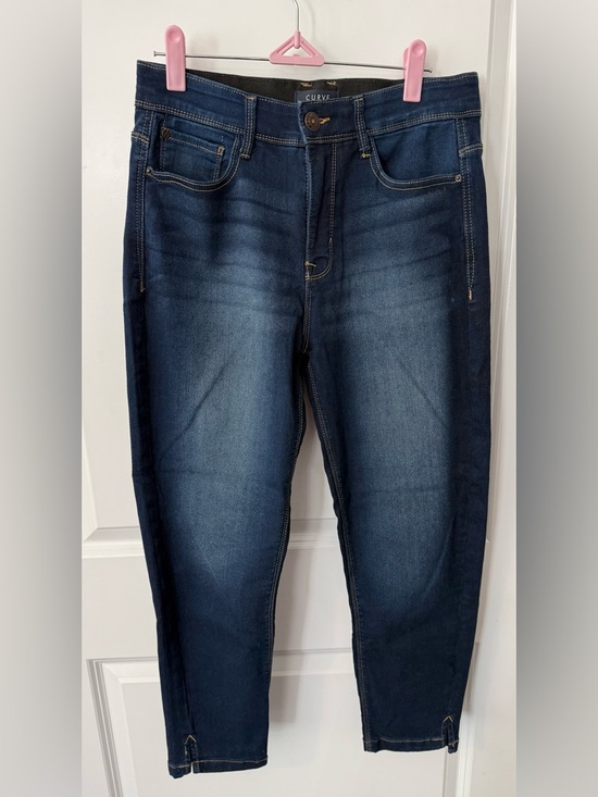 Curve Appeal Denim - Curve Brand Dark Blue Skinny Jeans - Women's